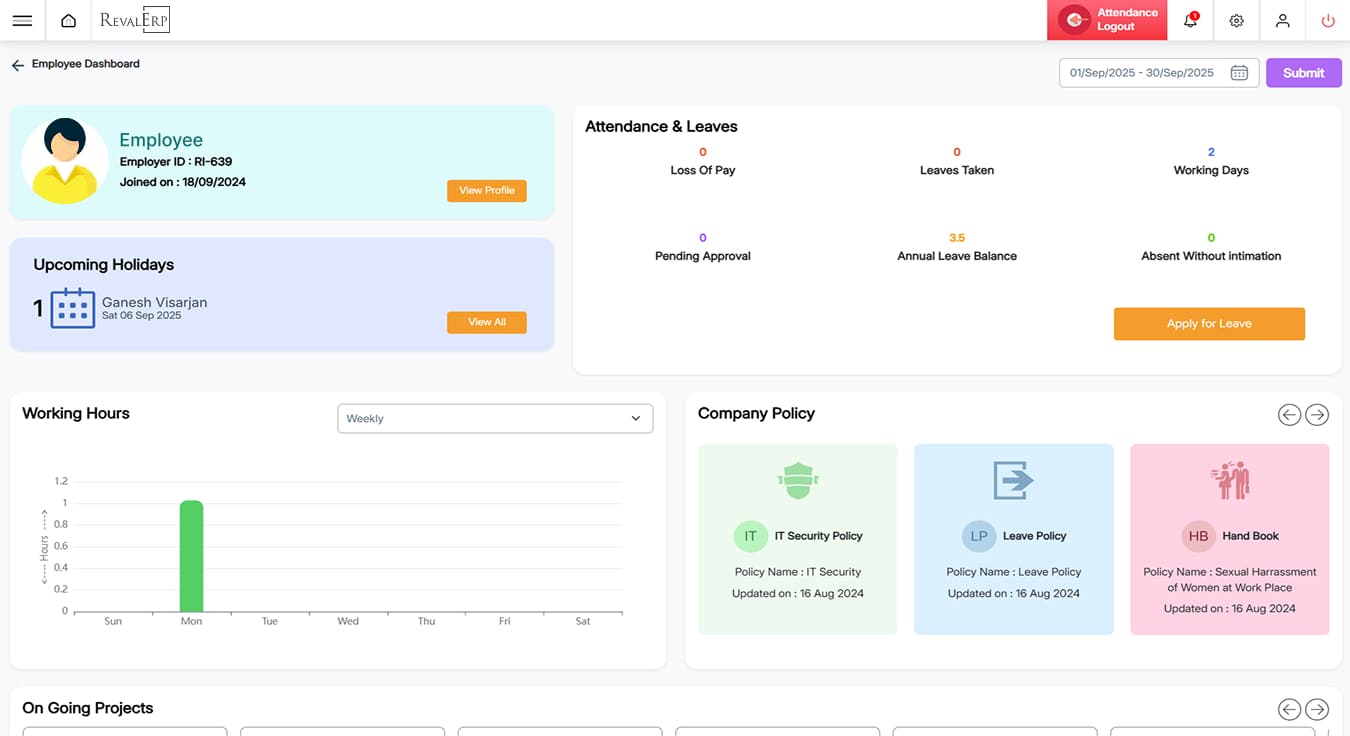 HRMS Implementation for Sangamam Group (KIT & KDMS)