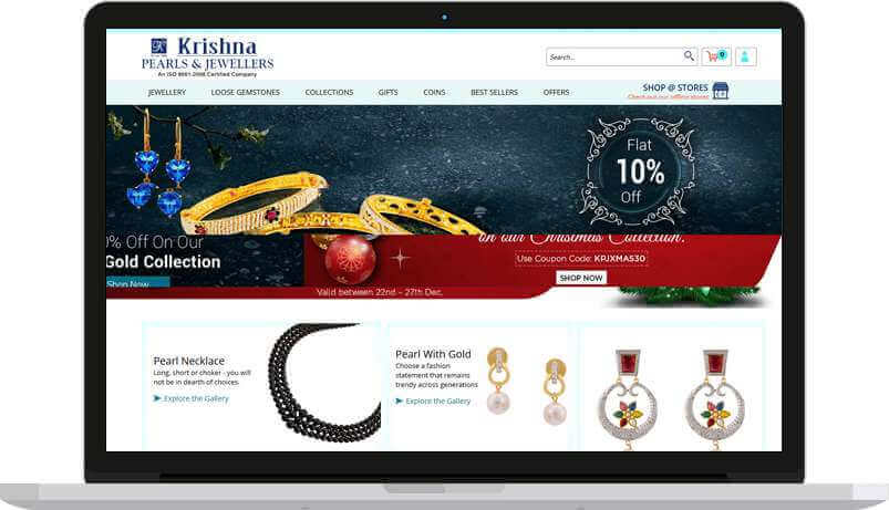 Krishna Pearls and Jewellers website goes live 