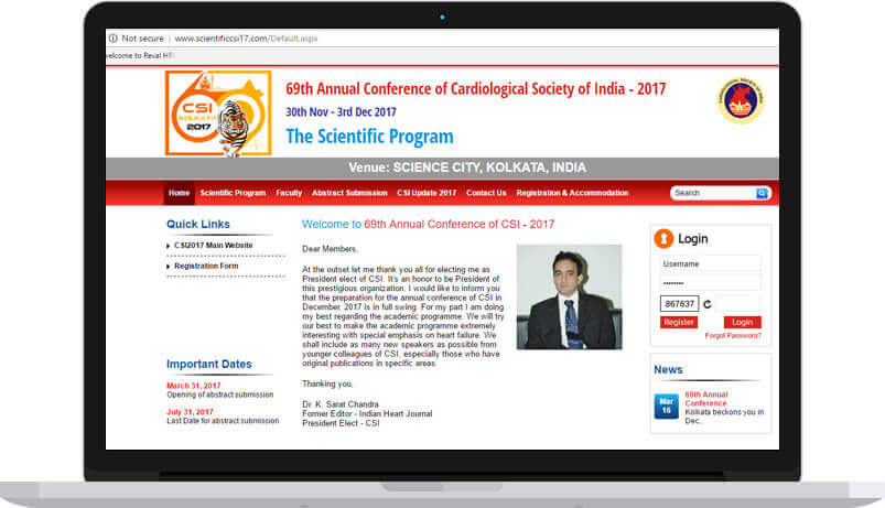 69th Annual Conference of Cardiological Society of India - 2017, The Scientific Program Website goes live